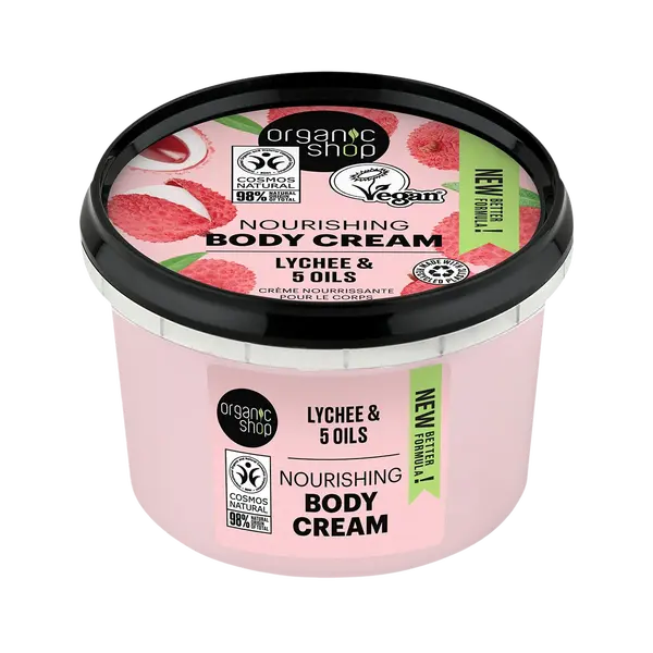 ORGANIC SHOP Vyživující tělový krém Liči a 5 olejů 250 ml