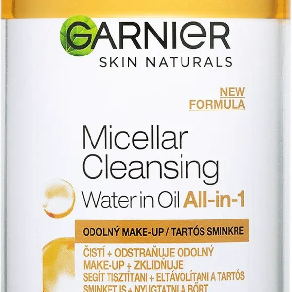 GARNIER dvoufázová micelární voda s olejem pro odstranění voděodolného make-upu 400 ml