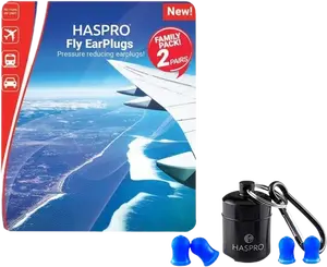 HASPRO Fly Rodinné balení S/M špunty do uší na cestování 2 x 2 ks