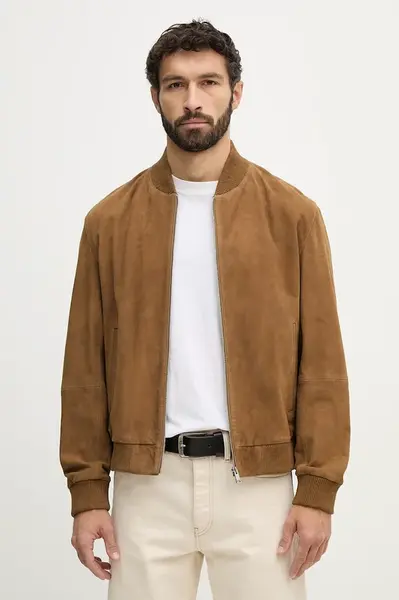 Semišová bomber bunda BOSS H-Muller