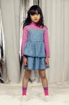 Mini Rodini Dievčenské rifľové šaty Mini Rodini denim dots