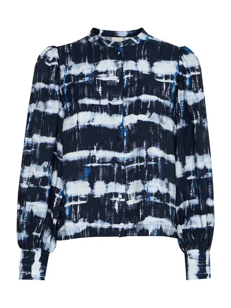 ICHI Blúzka 'VARIEL'  modrá / námornícka modrá / svetlomodrá / tmavosivá