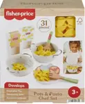 Fisher Price dřevěná hrnce a pánve - Fisher Price (JFG14)