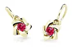 Cutie Jewellery Zlaté detské náušnice C2201-10-X-1 červená