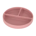 PETITE&MARS Talířek silikonový dělící kulatý Dusty Rose 6m+