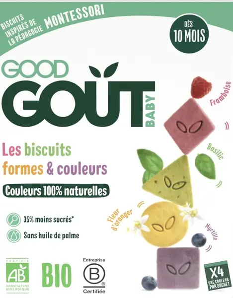 GOOD GOÛT BIO Sušenky barvy a tvary 80 g