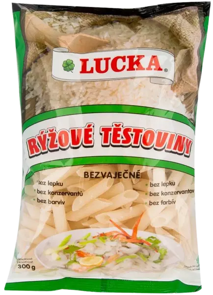 LUCKA Těstoviny penne rýžové bezlepkové 300 g