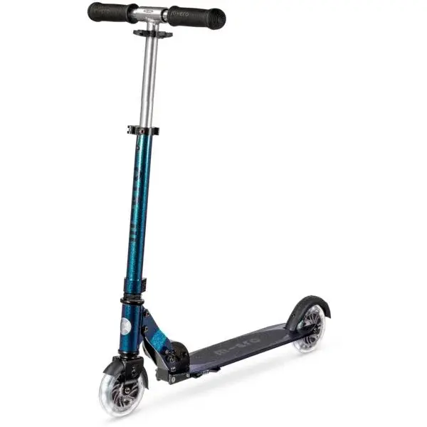 Micro SPRITE PEARL LED Skladacia kolobežka, tmavo zelená, veľkosť