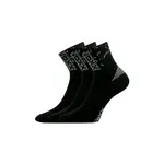 3PACK ponožky čierne (Codex) L