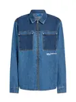 KARL LAGERFELD JEANS Košeľa  modrá denim / tmavomodrá / biela