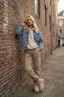 Dámské sněhule z přírodního semiše béžové Mairene