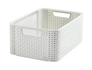 Curver Úložný box Rattan Style2 L 1 ks krémový