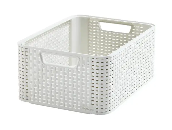 Curver Úložný box Rattan Style2 L 1 ks krémový