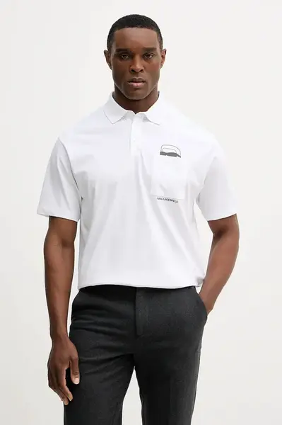 Karl Lagerfeld Bavlnené polo tričko Karl Lagerfeld