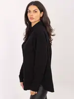 Černá jednobarevná košile