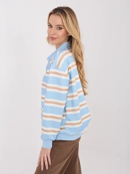 Dámská pruhovaná mikina světle modrá
