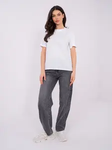 Bílé dámské tričko s krátkým rukávem