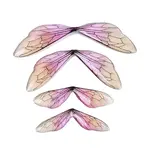 3Pcs Transparent Epoxy Resin Butterfly Wings Cabochons