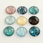 Flatback Half Round/Dome Flower and Plants Pattern Glass Cabochons