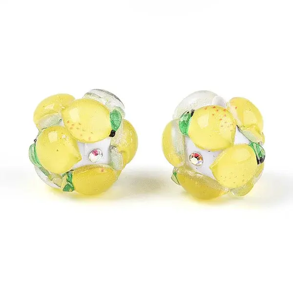 Fruit Round Resin Beads