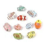 10Pcs 10 Styles Handmade Porcelain Beads