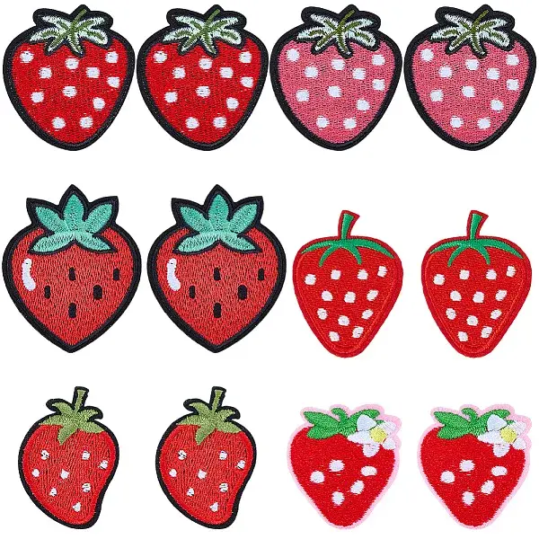 12Pcs 6 Styles Cloth Embroidery Cloth Iron on/Sew on Patches