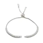 Brass Pave Clear Cubic Zirconia Square Slider Bracelet Making