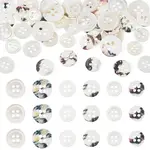 45Pcs 3 Styles 4-Holes Shell Buttons