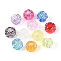 UV Plating Transparent Acrylic European Beads