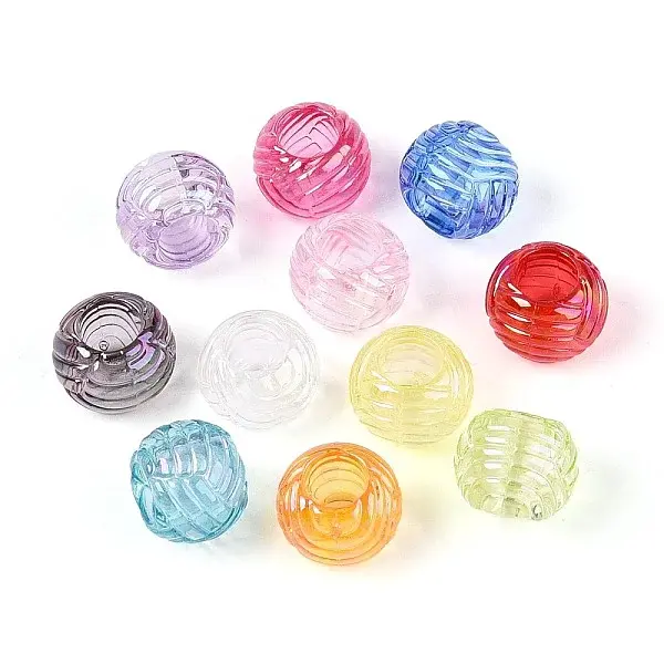 UV Plating Transparent Acrylic European Beads