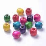 Dyed Natural Wood Beads
