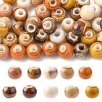 68Pcs 9 Colors Handmade Porcelain Beads