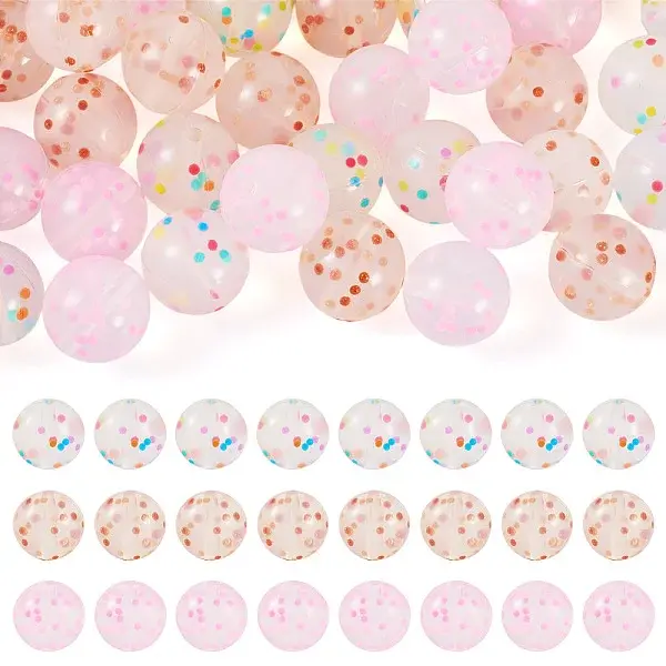 30Pcs 3 Colors Transparent Silicone Focal Beads