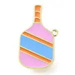 Sports Theme Pickleball Paddle Charms Enamel Pins