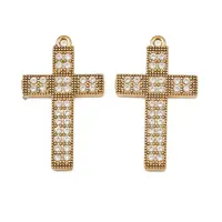 304 Stainless Steel Micro Pave Cubic Zirconia Pendants