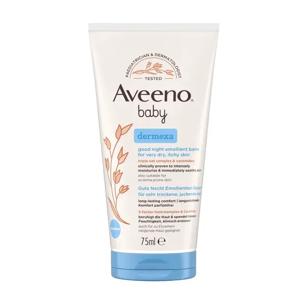 Aveeno Baby Dermexa Emolienční balzám na dobrou noc 75 ml