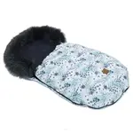 Mamo Tato Zimní fusak Lux s kožešinkou, Borovice, 50 x 100cm - grafit/zelený