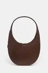 Kožená kabelka Coperni Soft Swipe hnědá barva, COPBA108F6064