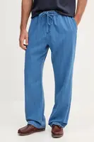 Bavlněné kalhoty Frescobol Carioca pánské, fialová barva, 2606.855