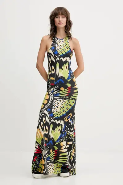 Šaty adidas x Farm Rio černá barva, maxi, přiléhavé, JL8610