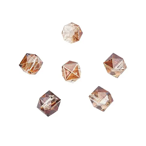 Two Tone Transparent Spray Painted Acrylic Bead