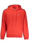 CALVIN KLEIN MEN'S RED ZIP-UP SWEATSHIRT
