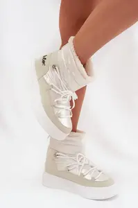 Dámské sněhule na platformě Lee Cooper bílé