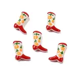 Boot Baking Painted Glass Enamel  Beads