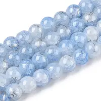 Drawbench Crackle Glass Beads Strands
