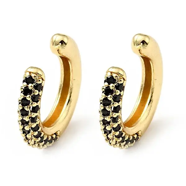 Cubic Zirconia C-Shaped Cuff Earrings