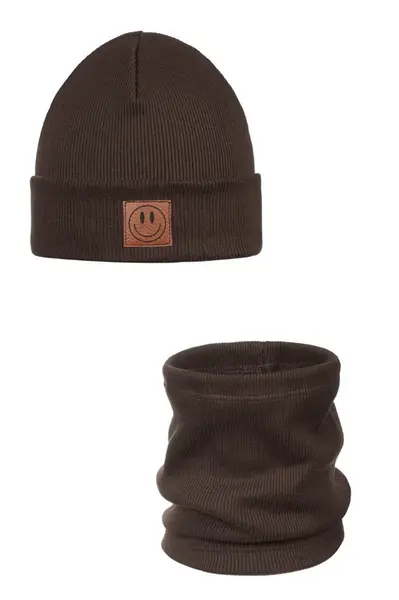 Dětská souprava čepice a nákrčník SMILE