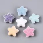 Flocking Opaque Acrylic Star Beads
