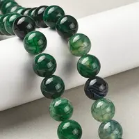 Natural Dragon Veins Agate Beads Strands