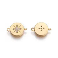 Brass Micro Pave Cubic Zirconia Links